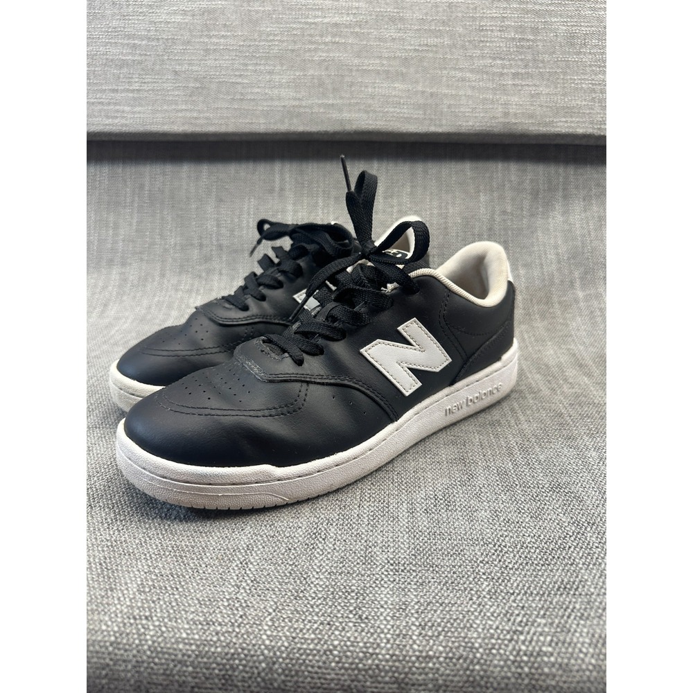 New Balance BB80 BB80BLK Mens 8.5 D Sneakers Black Leather Basketball Shoes